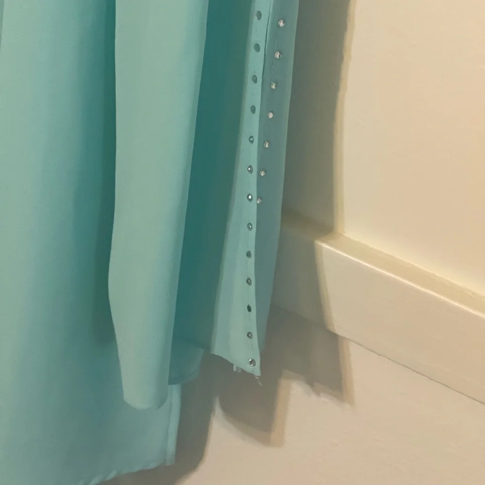 Tally Taylor Light Blue Blouse zise 22W Sherlock 100% polyester Linning - Picture 4 of 7